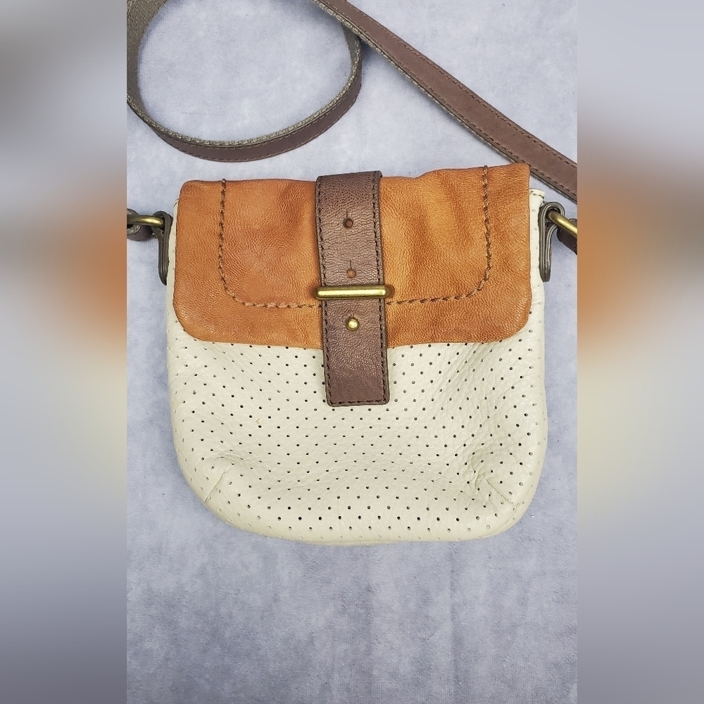 Fossil Mason Mini Crossbody Cow Hide Lamb‎ Leather Bag